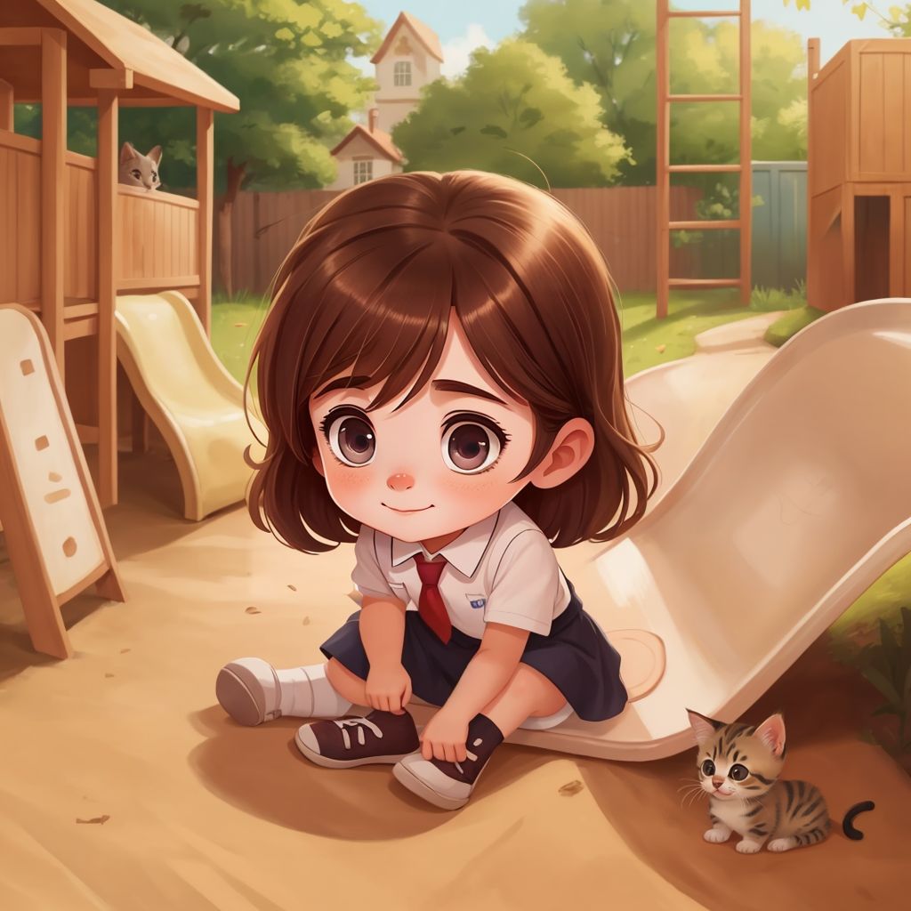 Emma and lost kitten