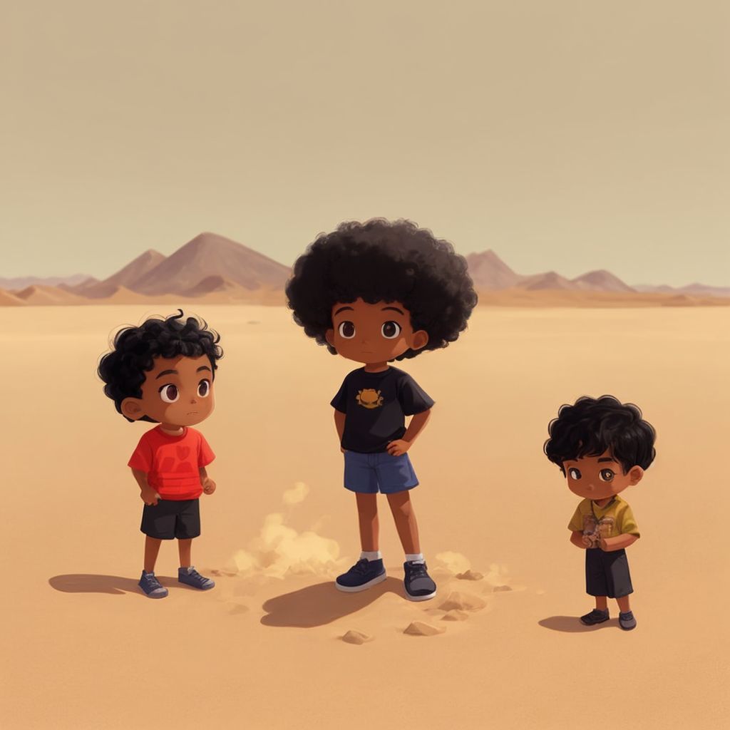 Jesus teaching the childre in the desert