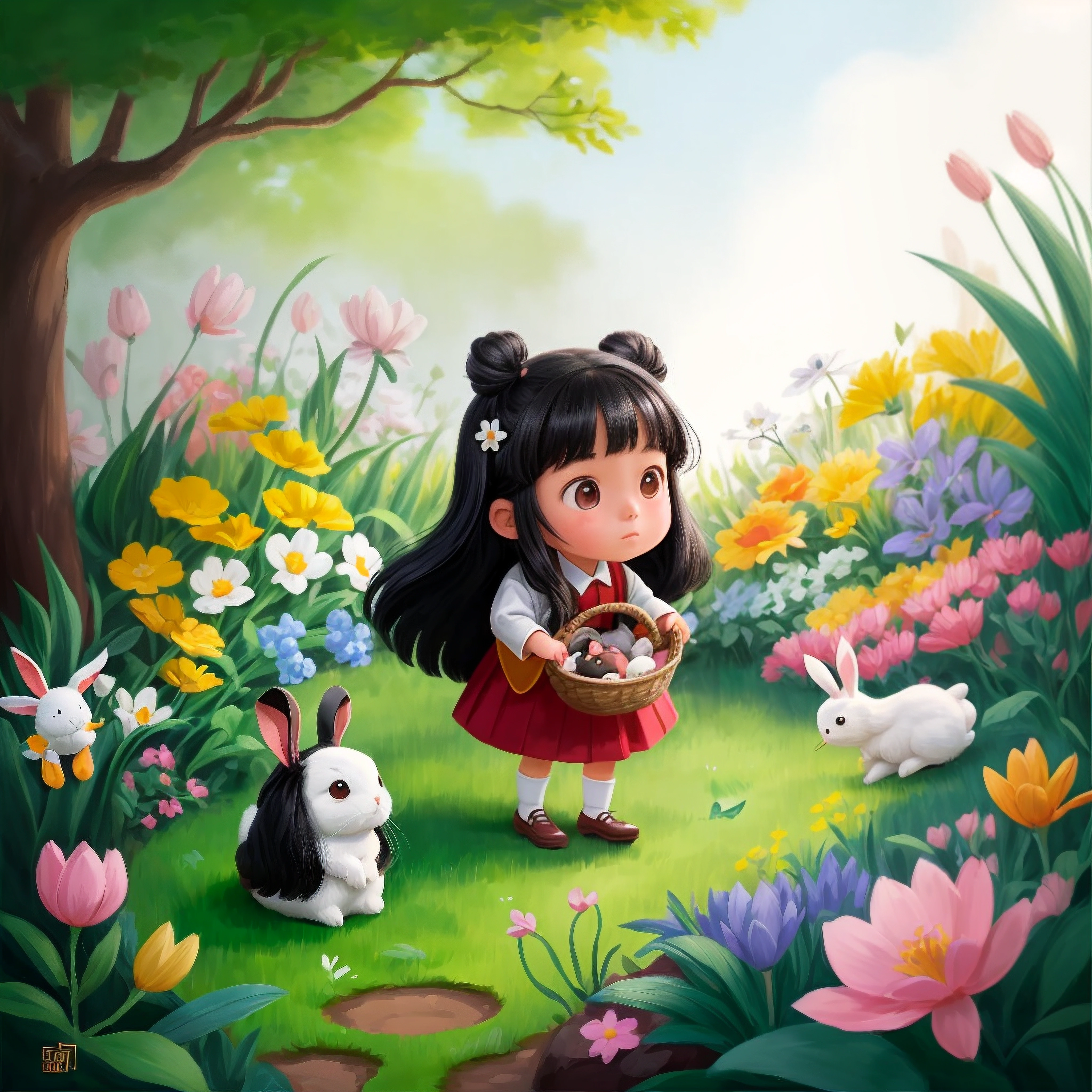 一只可爱的小白兔