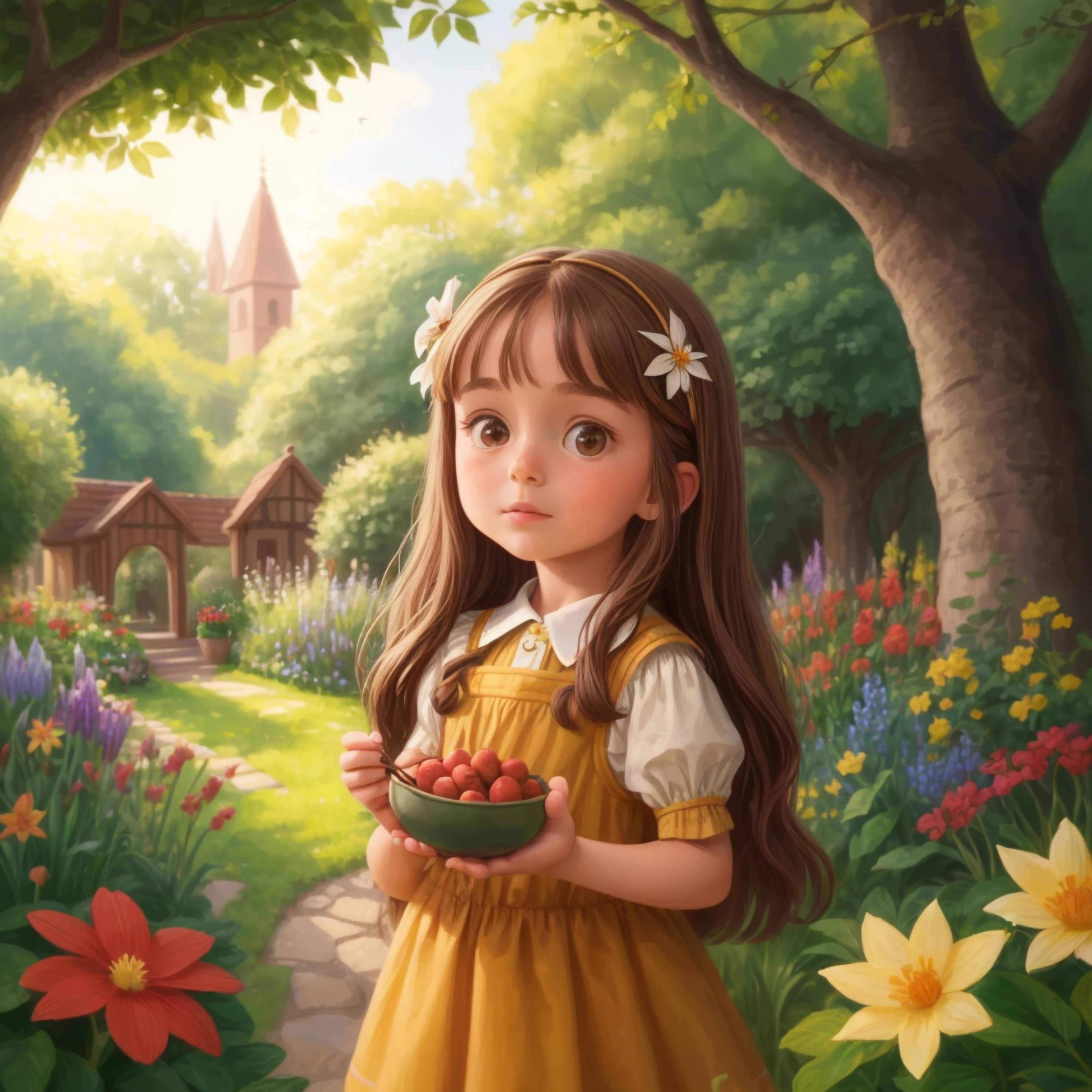 Little girl Yarinka and her mistery friend